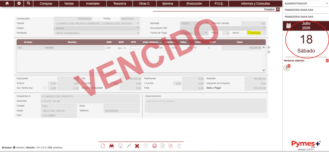 Inventario comprometido 13