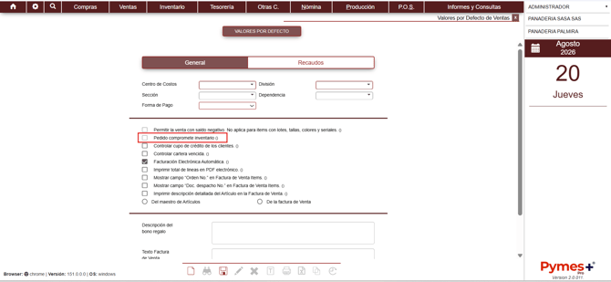 Inventario comprometido 16