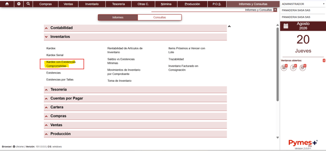 Inventario comprometido 19