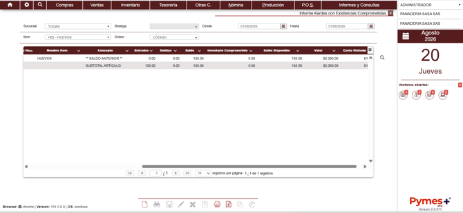 Inventario comprometido 28