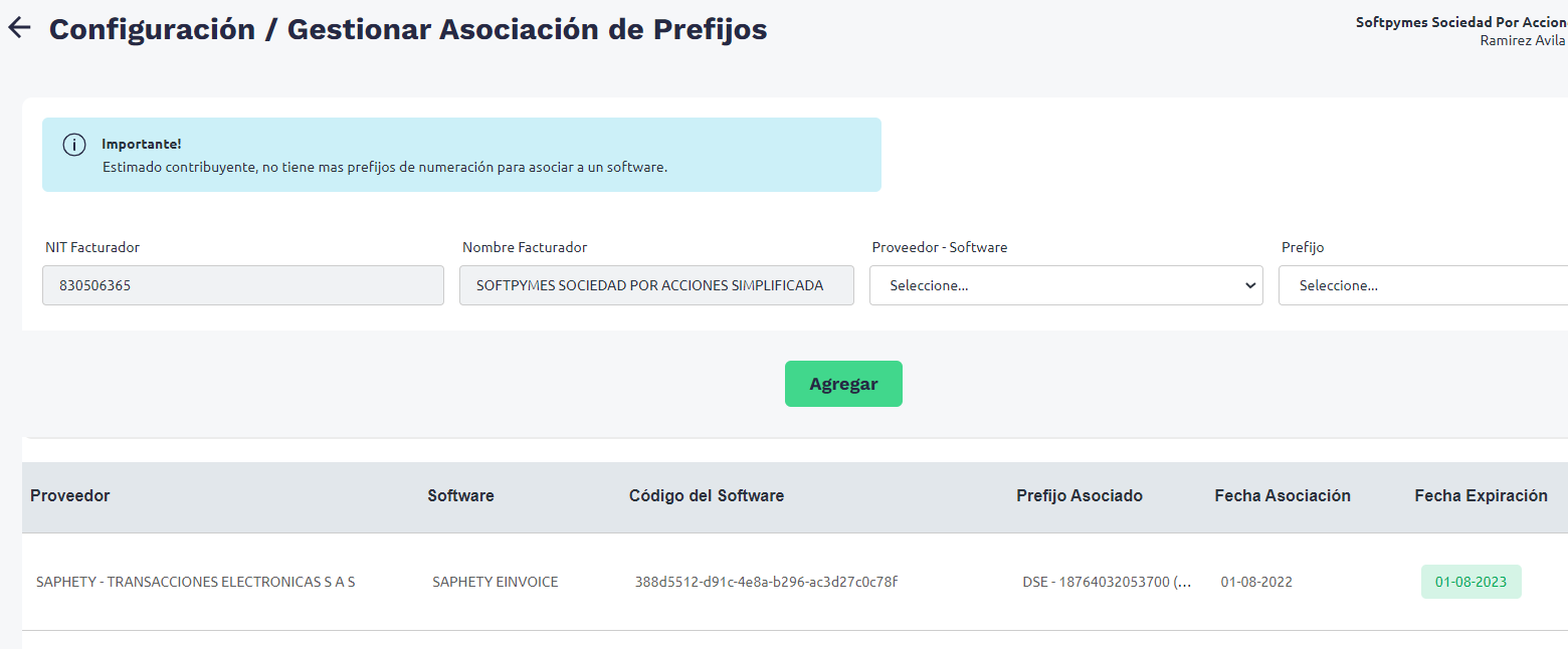 ¿Cómo asociar los prefijos del documento soporte en la DIAN?
