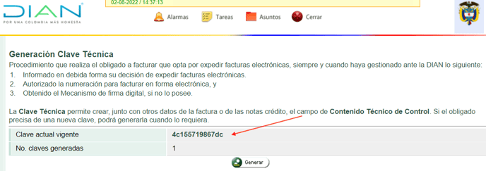 DIAN CLAVE ACTUALIZADA