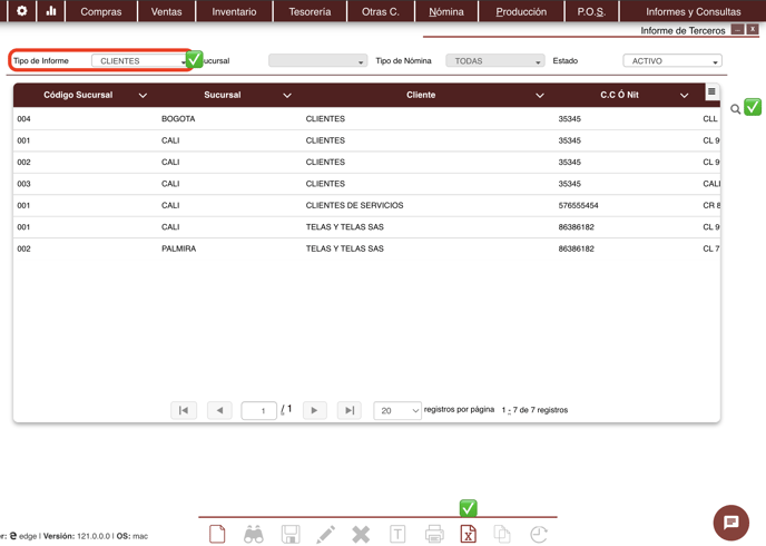 INFORME TABLAS TERCEROS CLIENTES