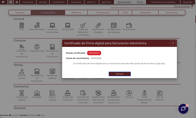 Certificado expirado