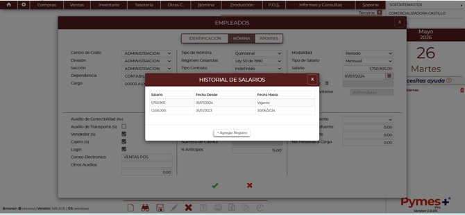Registro agregado