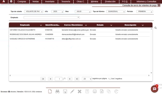 consulta de informe