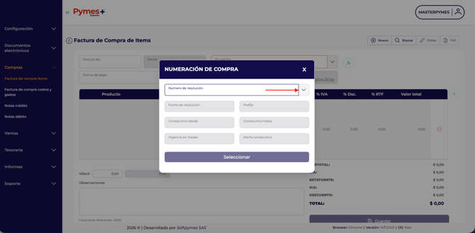 Resolución de compras